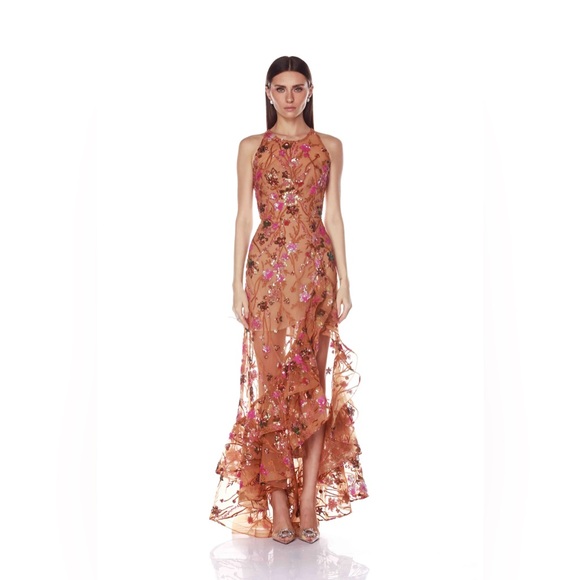 Bronx and Banco Dresses & Skirts - Bronx and Banco Sicilia Sequined Maxi Dress in coral multi